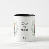 Eucalyptus Krans Yorkshire Terrier Honden Monogram Mok (Midden)