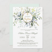 Eucalyptus Kruidenkruidenkruid-Baby baptisme Kaart (Voorkant / Achterkant)