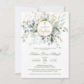 Eucalyptus Kruidenkruidenkruid-Baby baptisme Kaart (Voorkant)