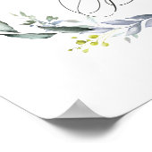 Eucalyptus Kruidenkruidenkruis Baby Baptisme Poste Poster (Hoek)