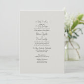 Eucalyptus Kruis Beige Kerk Trouwen Kaart (Staand voorkant)