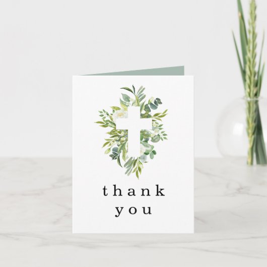 Eucalyptus Kruis Doop Dank Je (Voorkant)