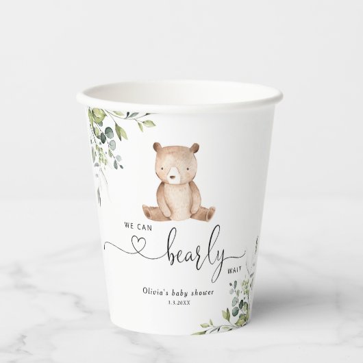 Eucalyptus kunnen we nog lang wachten papieren bekers (Voorkant)