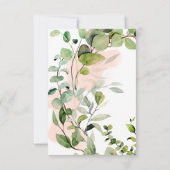 Eucalyptus laat Baby in bloom Baby shower Kaart (Achterkant)