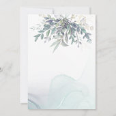 Eucalyptus laat Baby shower achter Kaart (Achterkant)