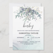 Eucalyptus laat Baby shower achter