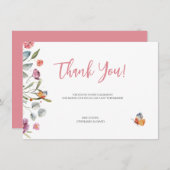 Eucalyptus laat bloemen grens dank u kaart (Voorkant / Achterkant)