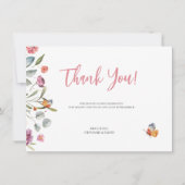 Eucalyptus laat bloemen grens dank u kaart (Voorkant)