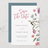 Eucalyptus laat bloemen grens opslaan de datum kaart (Voorkant / Achterkant)