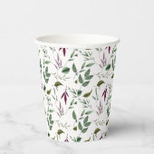 Eucalyptus laat boho paarse groene bladeren varens papieren bekers (Rechts)