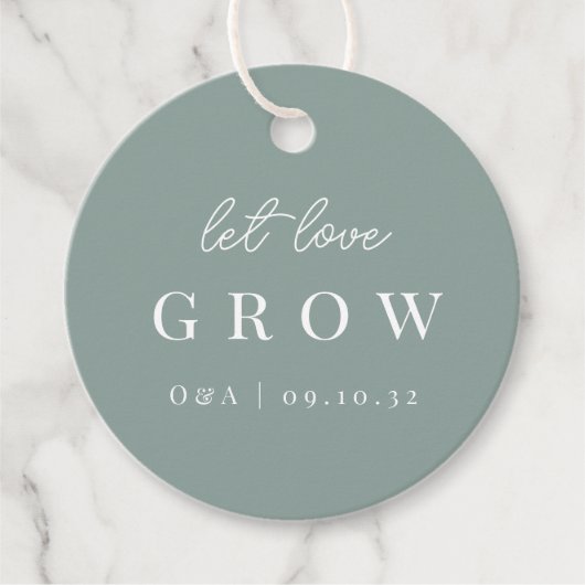 Eucalyptus | Laat de Liefde Plant groeien of zaad Bedankjes Labels (Voorkant)