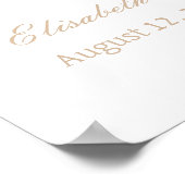 Eucalyptus laat elegante bruiloft welkom teken poster (Hoek)