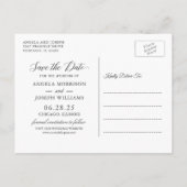 Eucalyptus laat geometrische bruiloft de datum ops uitnodiging briefkaart (Achterkant)