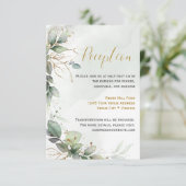 Eucalyptus laat Golden Greenery-receptiedetails ac Informatiekaartje (Staand voorkant)