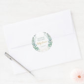 Eucalyptus laat gouden baby shower ronde stickers  (Envelop)