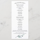 Eucalyptus laat groen bruiloft programma's 4x9 (Achterkant)