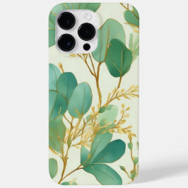 Eucalyptus laat groen en goud ontwerp Case-Mate iPhone 14 pro max hoesje