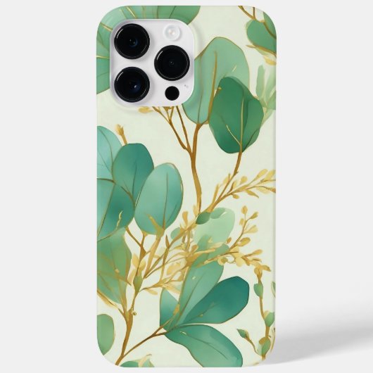 Eucalyptus laat groen en goud ontwerp Case-Mate iPhone case (Achterkant)