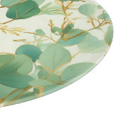 Eucalyptus laat groen en goud ontwerp snijplank (Hoek)