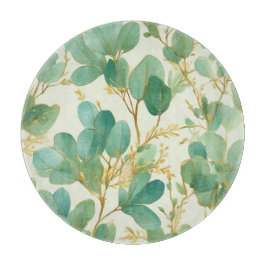 Eucalyptus laat groen en goud ontwerp snijplank