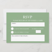 Eucalyptus laat groen water bruiloft save the date (Achterkant)