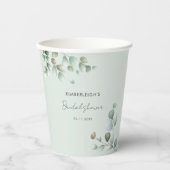 Eucalyptus laat het Minimale Vrijgezellenfeest van Papieren Bekers (Voorkant)