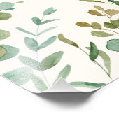 Eucalyptus laat meisje Baby shower welkomstbord Foto Afdruk (Hoek)