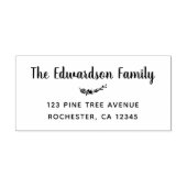 Eucalyptus laat modern script retour adres achter  zelfinktende stempel (Design)