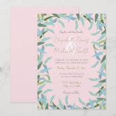 Eucalyptus laat roze design vallen kaart (Voorkant / Achterkant)