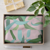 Eucalyptus laat roze design vallen tissuepapier (Geschenk)
