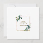 Eucalyptus laat Spaanse jongen 1e verjaardag doop Kaart (Achterkant)