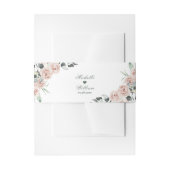 Eucalyptus laat stoffig Roos bloemenbruiloft Uitnodigingen Wikkel (Voorkant Voorbeeld)