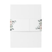 Eucalyptus laat stoffig Roos bloemenbruiloft Uitnodigingen Wikkel (Achterkant Voorbeeld)