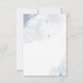 Eucalyptus laat stoffige blauwe elegante bruiloft  RSVP kaartje (Achterkant)