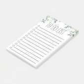 Eucalyptus laat to do list of boodschappenlijst post-it® notes (Schuin)