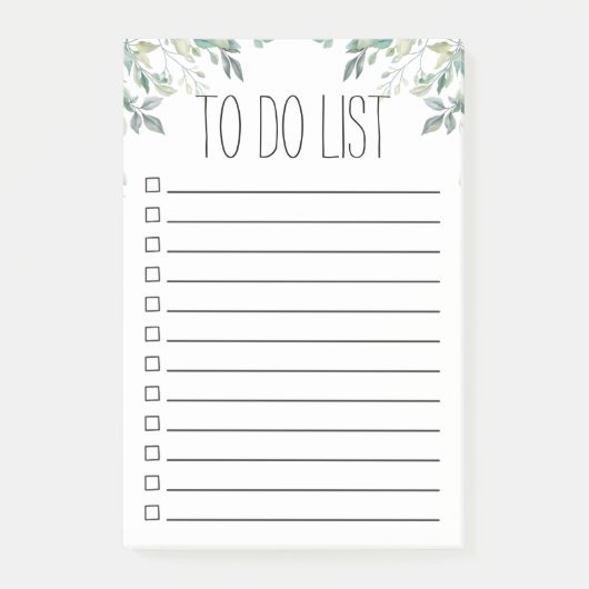 Eucalyptus laat to do list of boodschappenlijst post-it® notes (Voorkant)