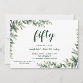 Eucalyptus laat uitnodiging voor volwassen verjaar (Voorkant)