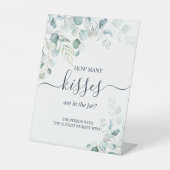 Eucalyptus laat zien hoeveel kusjes er in de pot z reclamebord met voetstuk (Voorkant)