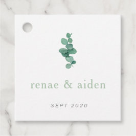 Eucalyptus label, Minimaal groen Bedankjes Labels