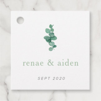 Eucalyptus label, Minimaal groen Bedankjes Labels