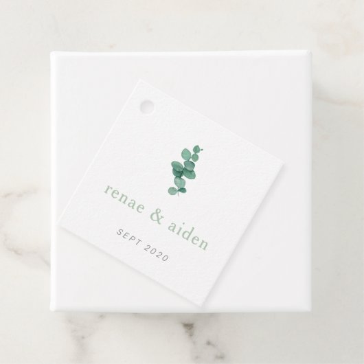 Eucalyptus label, Minimaal groen Bedankjes Labels (In situ)