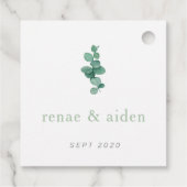 Eucalyptus label, Minimaal groen Bedankjes Labels (Achterkant)