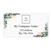 Eucalyptus-label voor bedrijfsretour van logo etiket (Voorkant)