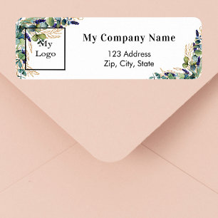 Eucalyptus-label voor bedrijfsretour van logo etiket