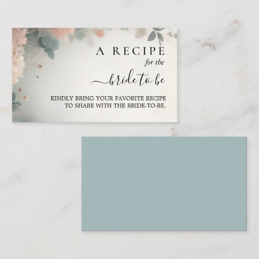 Eucalyptus Lace Tule Dusty Blue Vrijgezellenfeest Informatiekaartje (Voorkant / Achterkant)