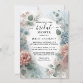 Eucalyptus Lace Tule Dusty Blue Vrijgezellenfeest Kaart (Voorkant)