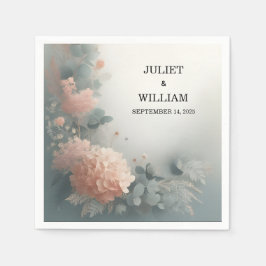 Eucalyptus Lace Tule Pastel Stoffig Blauw Bruiloft Servet