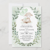 Eucalyptus Lamb Baby Sheep Christening Baptisme Kaart (Voorkant)