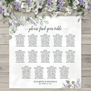 Eucalyptus Lavendel 14 Tafel Trouw Stoelenplattegr Poster