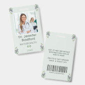 Eucalyptus & Lavendel Aangepast met barcode Badge (Voor- en achterkant)